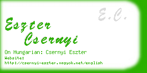 eszter csernyi business card